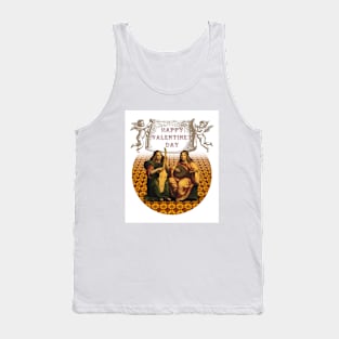 Happy Valentines Day Cupid and Serenade Band Tank Top